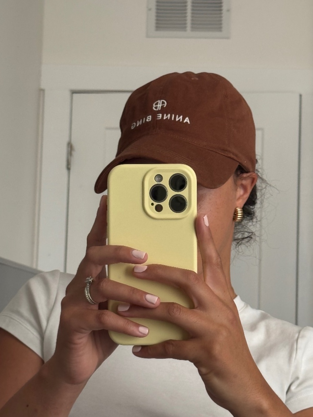 Anine Bing Brown Baseball Cap Hat | Like New Minimal Neutral Style